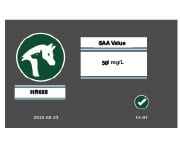 SAA_Value-01 Result screen displaying measurement result.